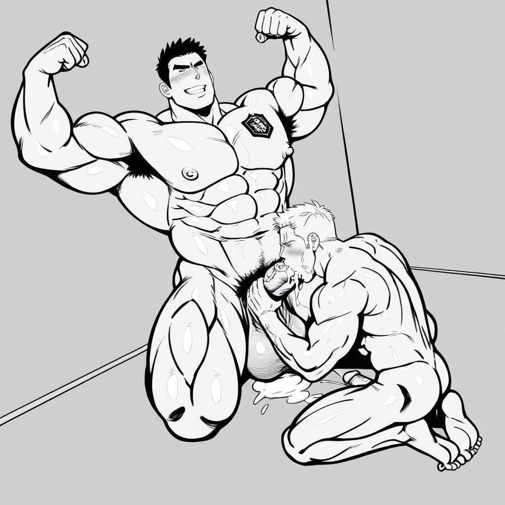 Gay Fit Males Sex, Waist, Bedroom Loft 게이 AI 포르노
