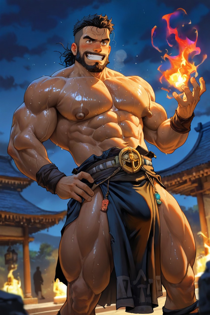Long Messy Hair, Darck African Skin, Blushing Face AI同性戀黃片
