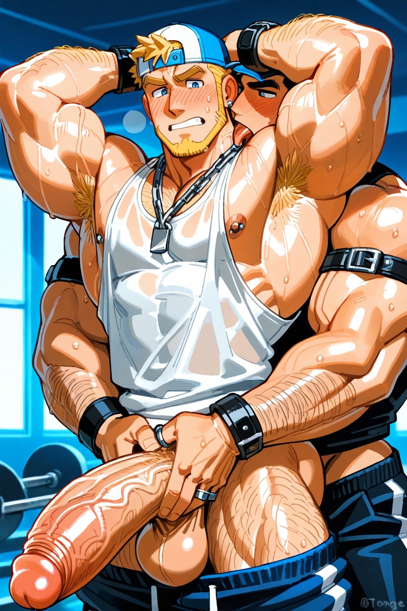 At The Gym, Bracelets, Big Blue Eyes Porno gay IA