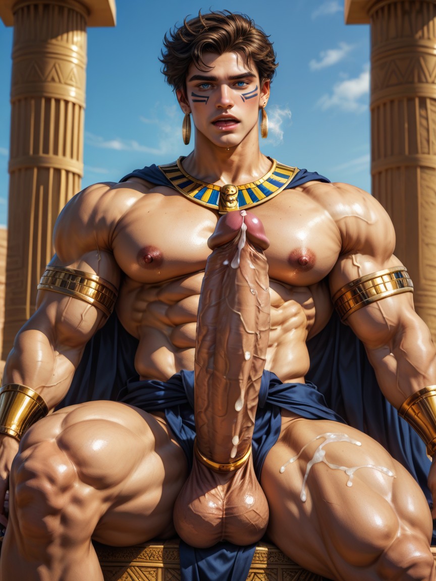 Realistic, Front View, Excessive Long Phimosis Foreskin AI Gay Porn