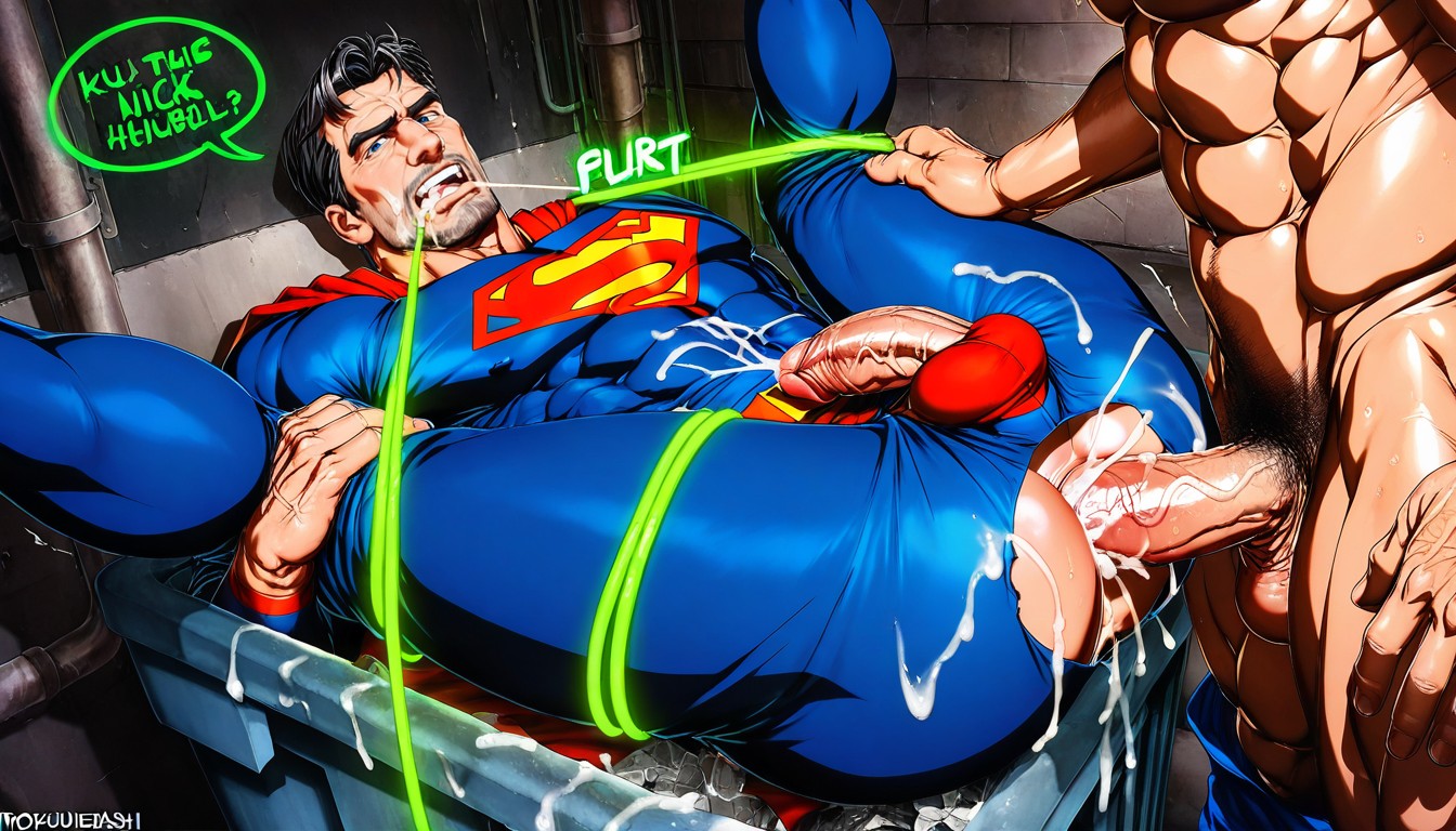 Anal Sex, Superman Costume, Bare Ass AI Gay Porn