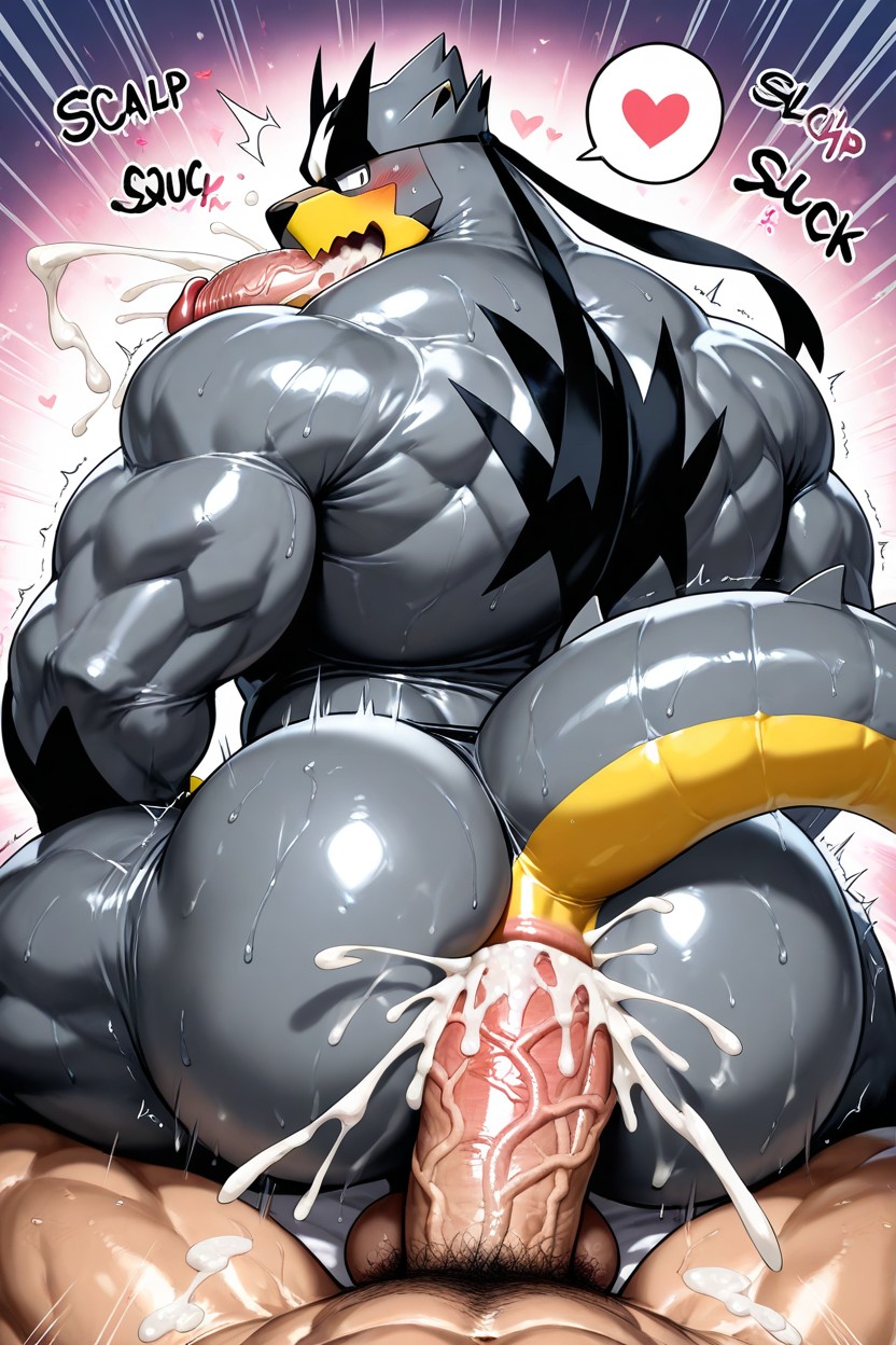 Balls Growth, Cock Bigger Than Leg, Scaly Body AI Gay Porn