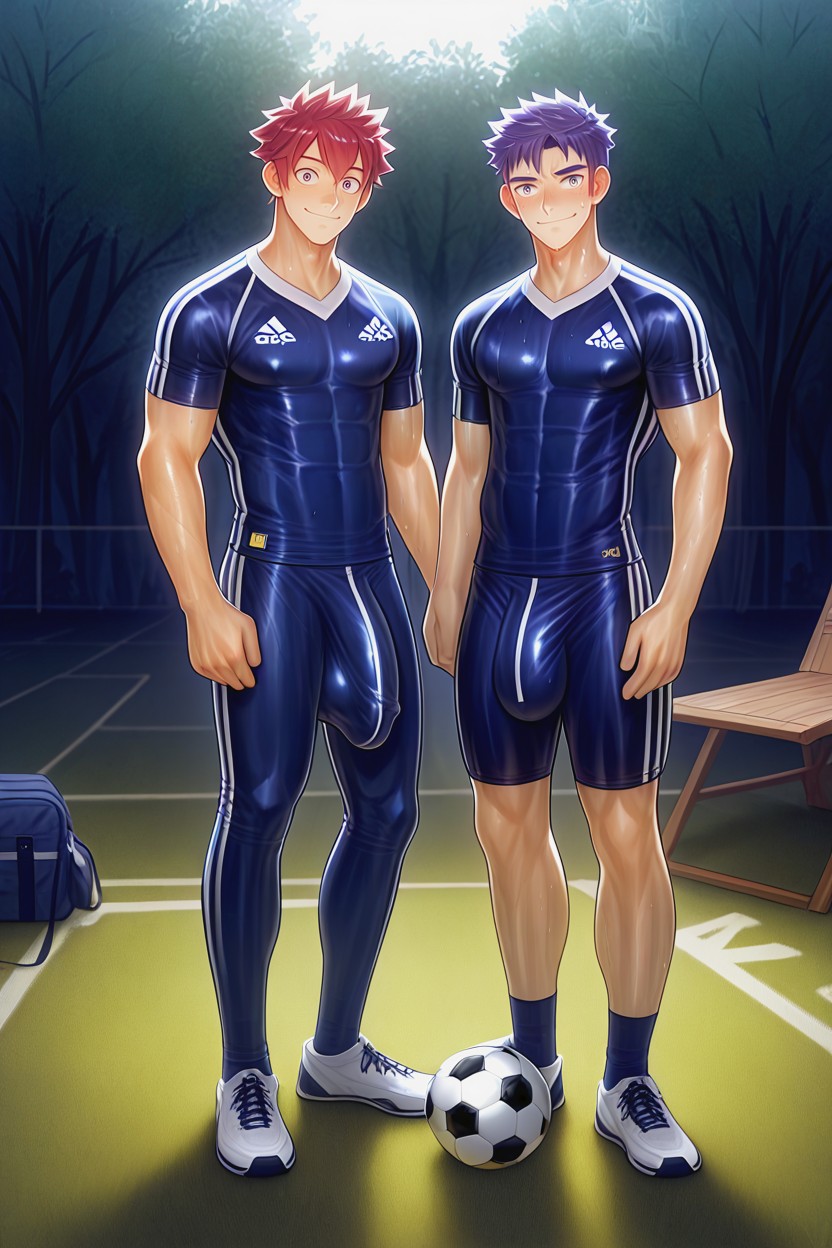 Visible Outline, Football Camp Setting, Cinematic Lighting AI Gay Porn