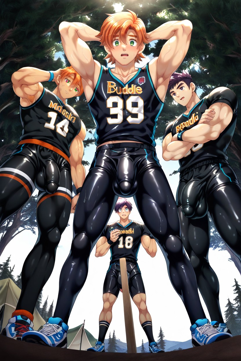 Football Camp Setting, Filthy Skin, Yoichi Purple Hair AI Gay Porn