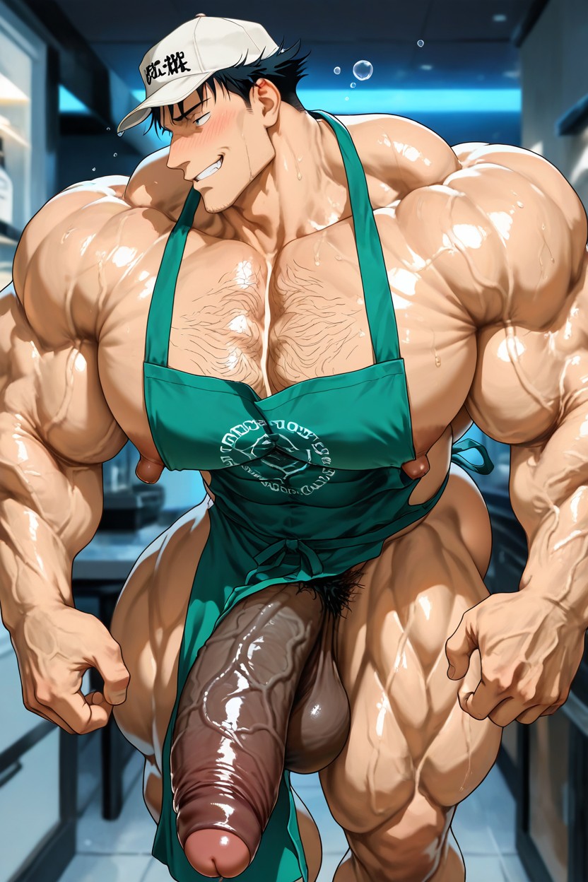 Wearing Transparent Apron, Profile, Exquisite Tonal Range AI Gay Porn