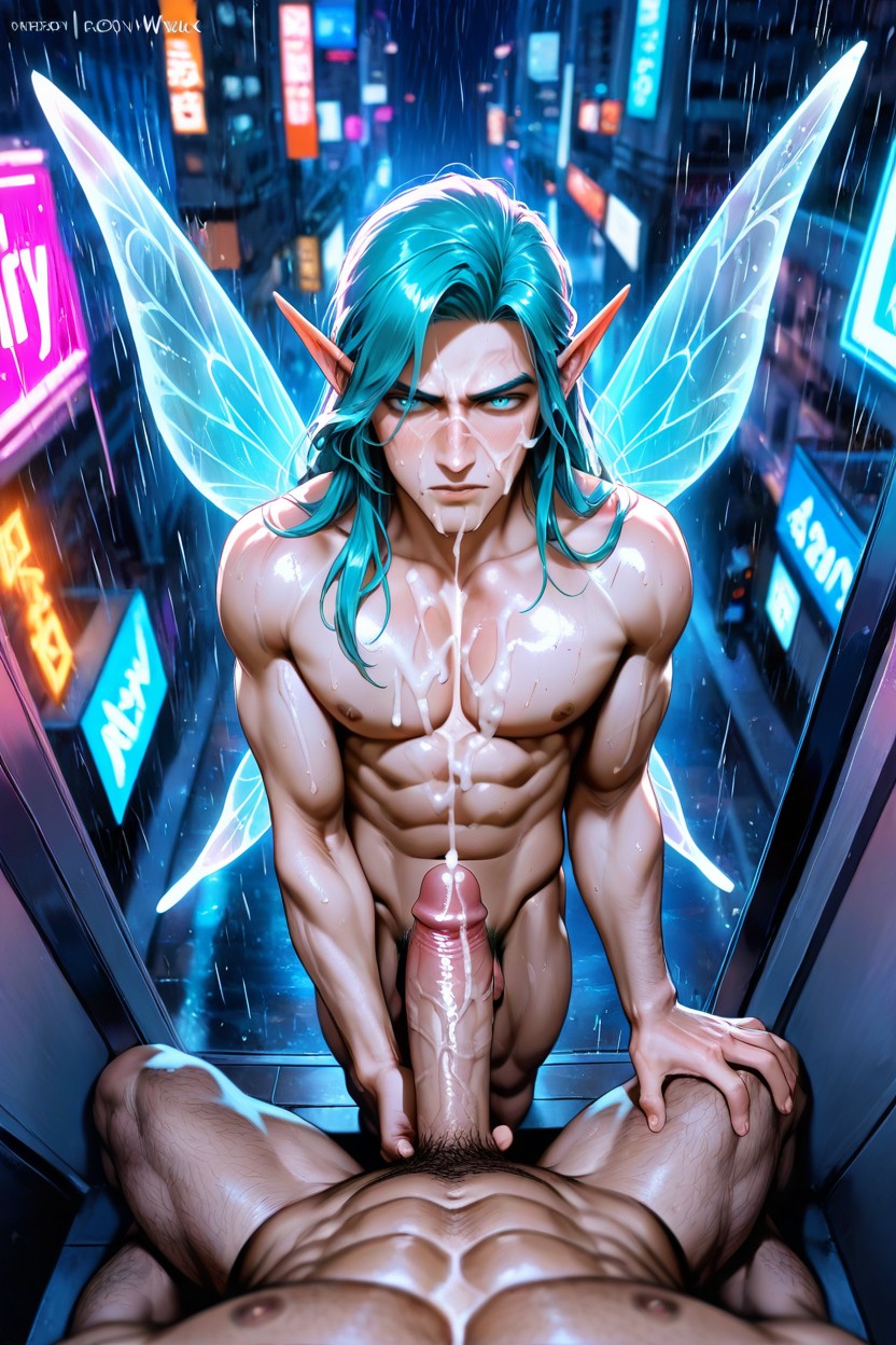 Elf Ears, In Transformation, Only Men AI Gay Porn
