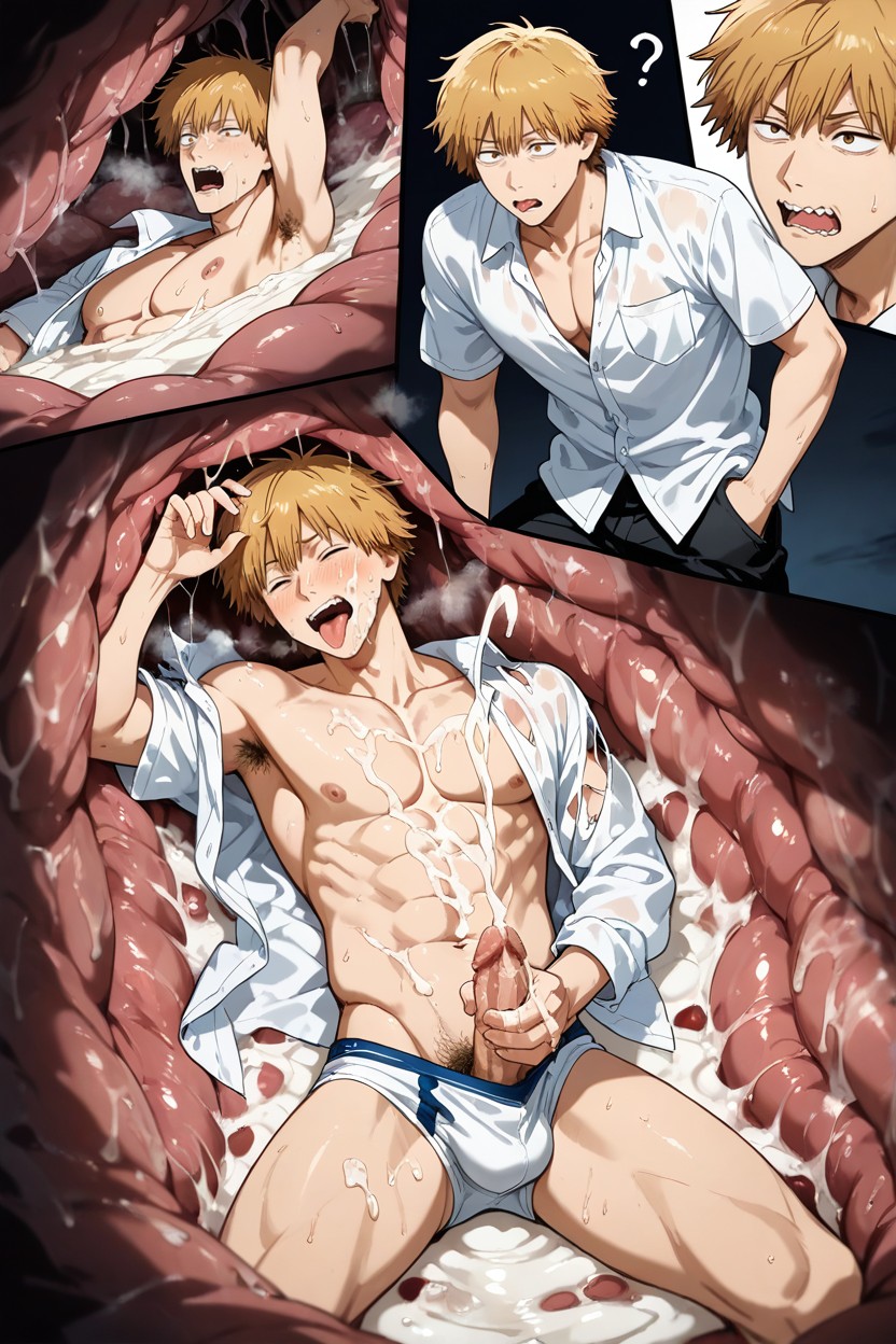Only Man, Multiple Views, Inside Stomach AI Gay Porn