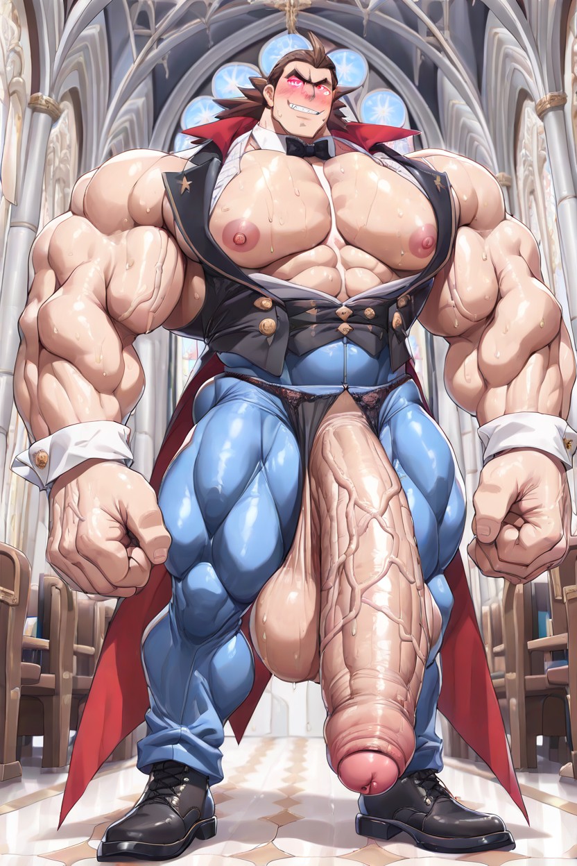 Hyper Masculine Body, Buff Physique, Hair AI Gay Porn