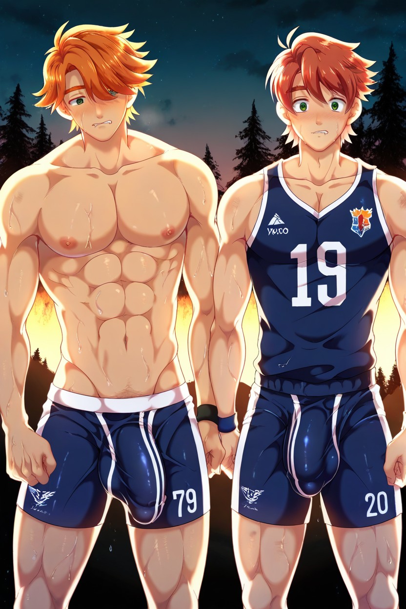 Football Sportswear, Massive Bulge, Biting Lip AI Gay Porn