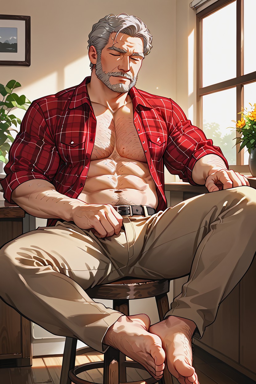 30+, 1 Person, A Sunset Casts A Warm Glow AI Gay Porn