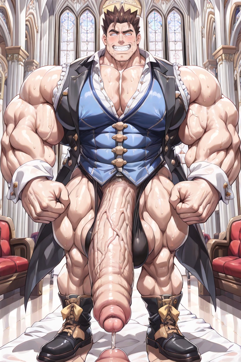 Tailcoat, Prominent Chest, Huge Cock AI Gay Porn