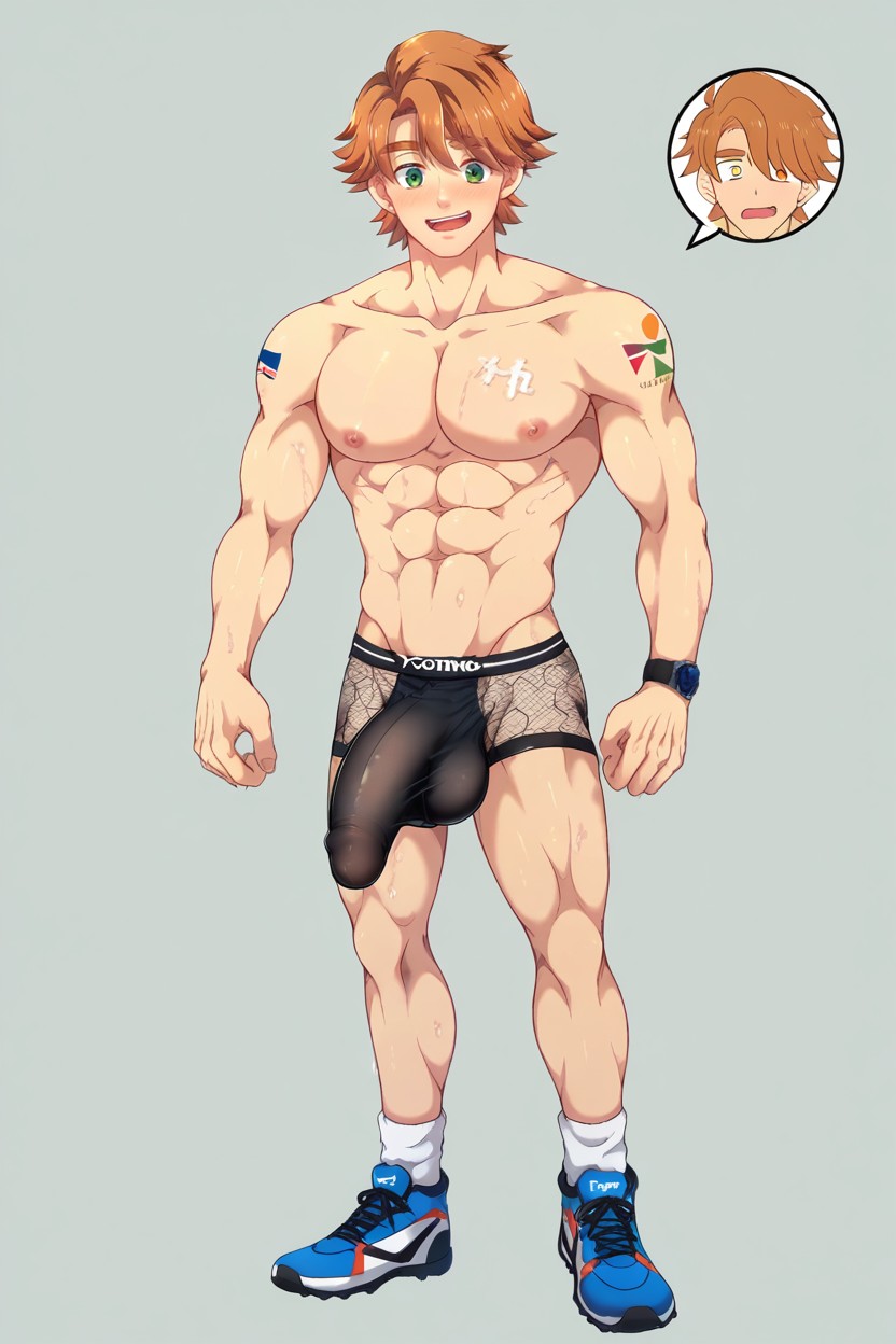 Mikkoukun Art Style, Penis Bulge, Penis Bulge AI Gay Porn
