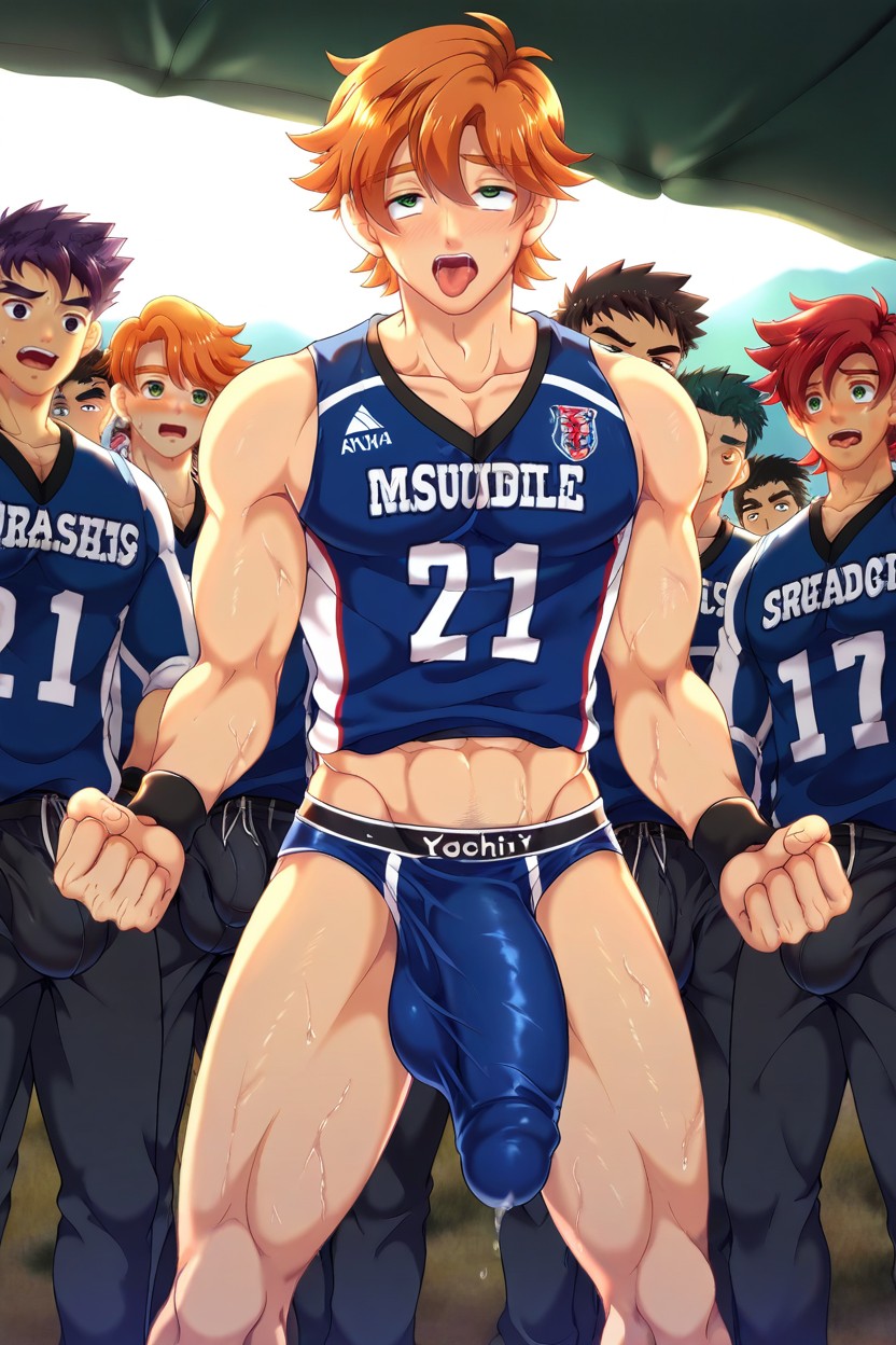 Men, Yoichi Purple Hair, Ahegao AI Gay Porn