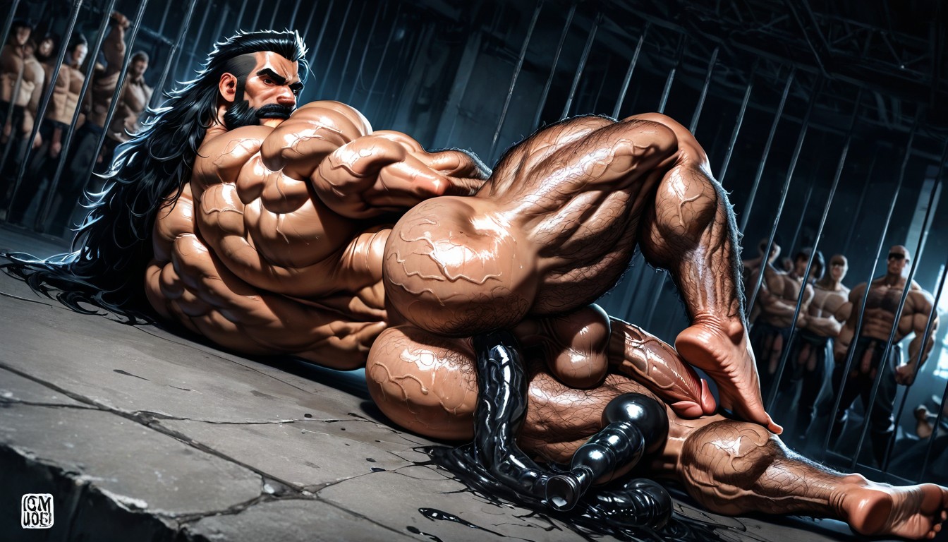 Long Hair, Dark Tanned Skin, Correct Anatomy Porno gay IA