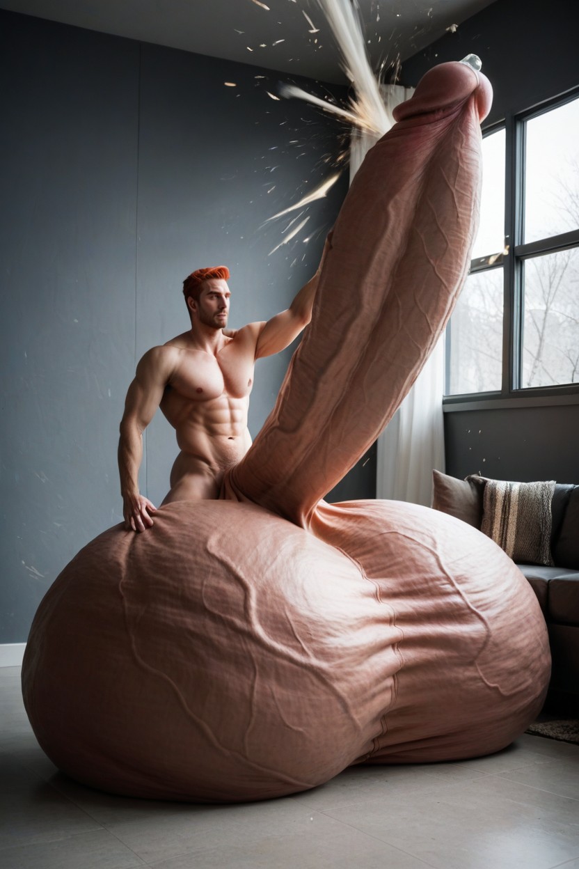 Massive Balls, Vista Lateral, Exploding With Cock Growth Porno gay IA
