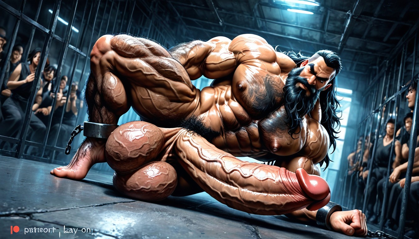 Detailed Muscles, Detailed Image, Gloomy Atmosphere AI Gay Porn