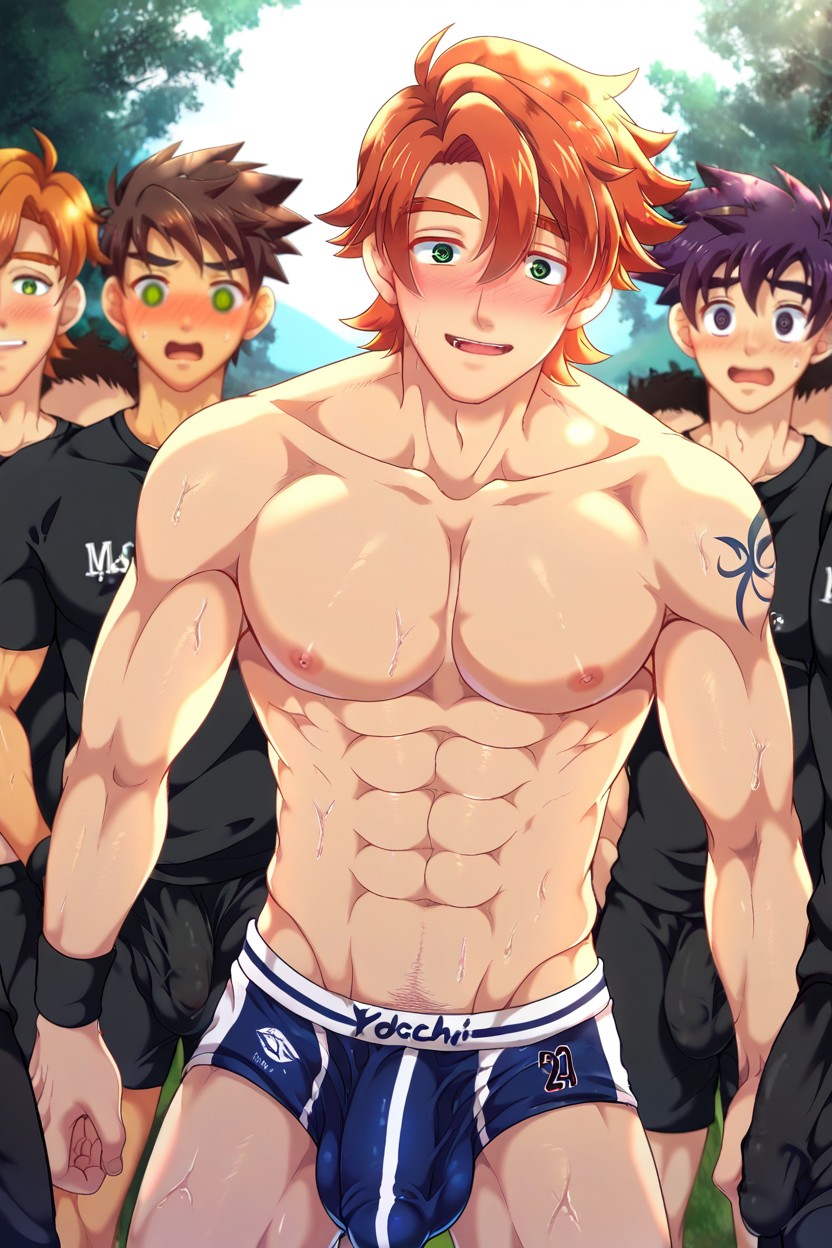 Mikkoukun Art Style, Penis Bulge, Naked AI Gay Porn