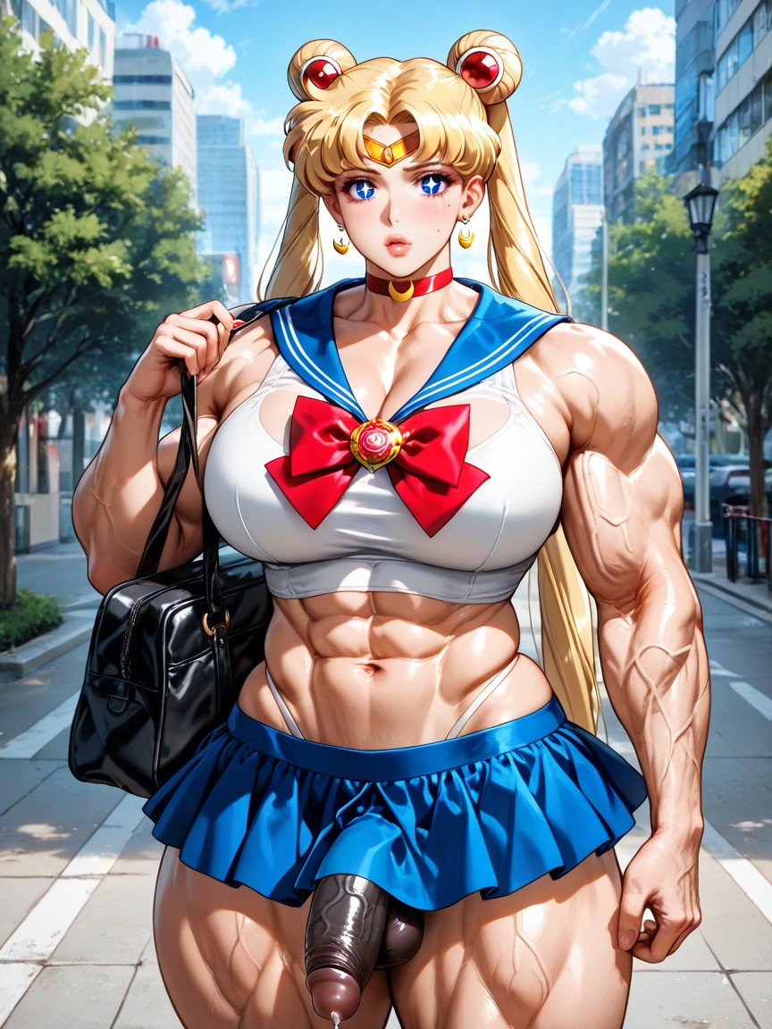 Wide Hips, Blue Eyes, Solo AI Gay Porn