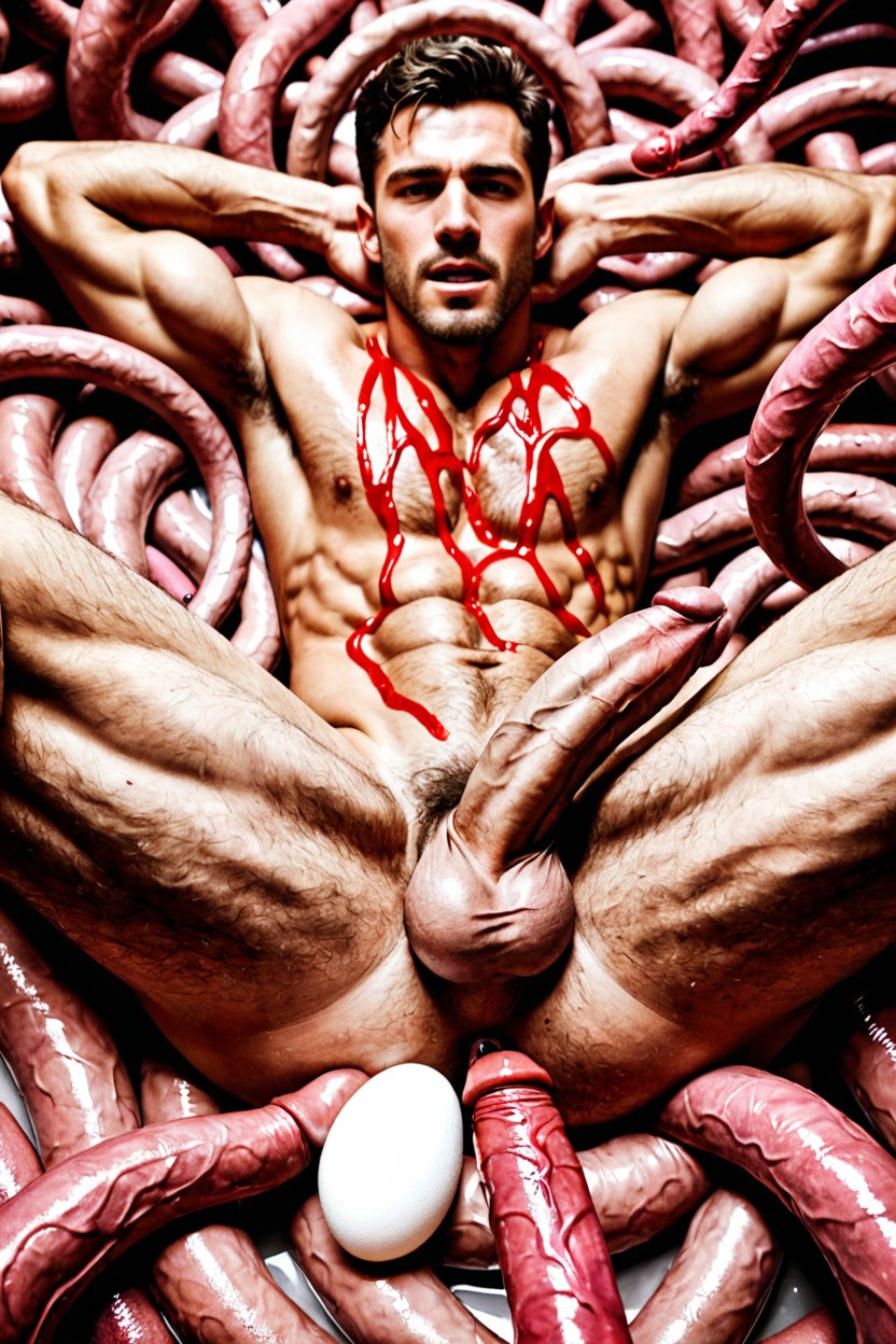 Tentacles Squeezing Balls, Tentacle Room, Tentacles Coiling Around Balls AI Gay Porn