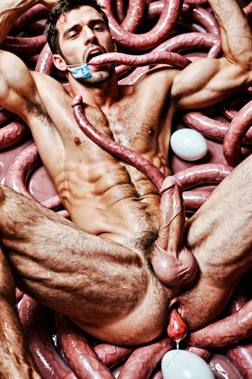 Tentacles Coiling Around Penis, Balls Pregnancy, Naked AI Gay Porn