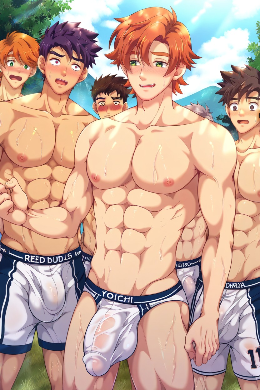 Football Sportswear, Gigantic, Mikkoukun Art Style AI Gay Porn