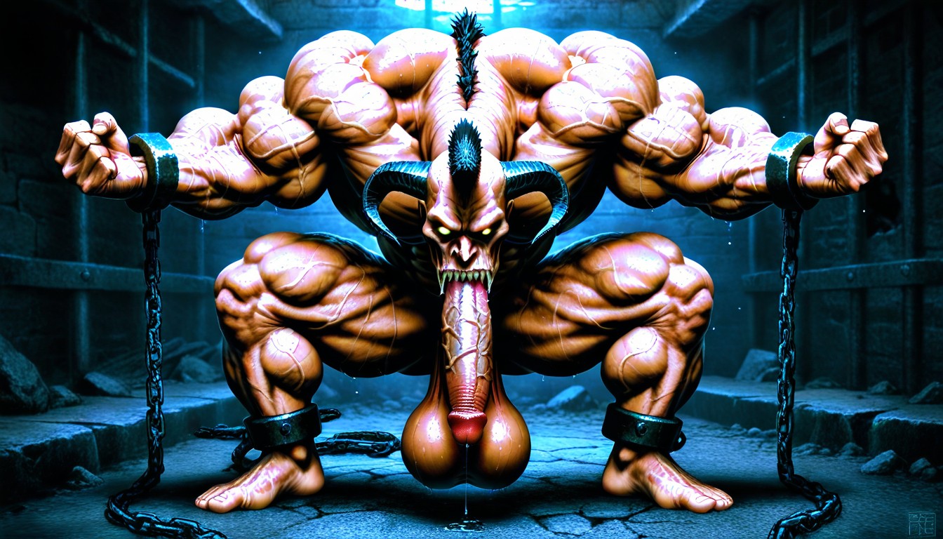 Tongue Out, High Definition, Squatting AI Gay Porn