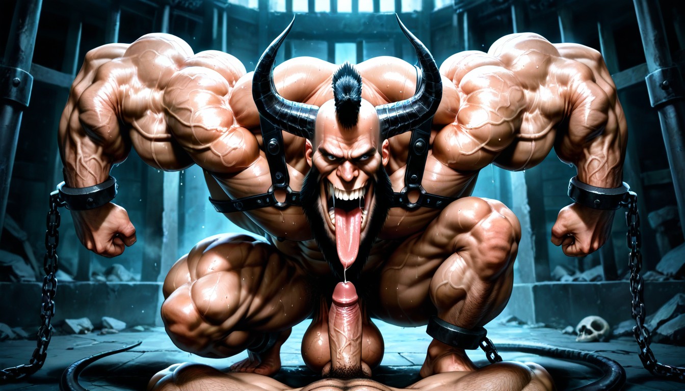 Textured Muscles, Realistic Face, Hyper Muscles AI Gay Porn