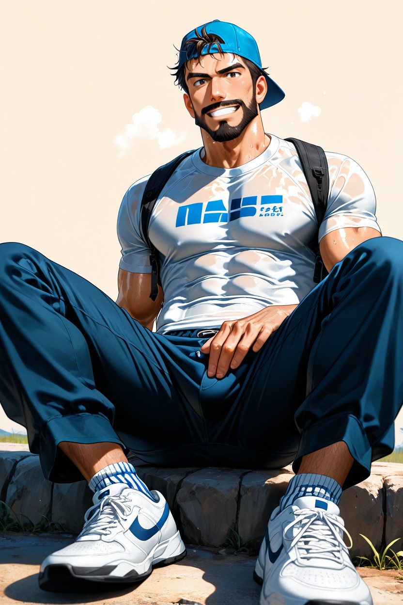 Waist Shot, Sweaty, Fit AI Gay Porn