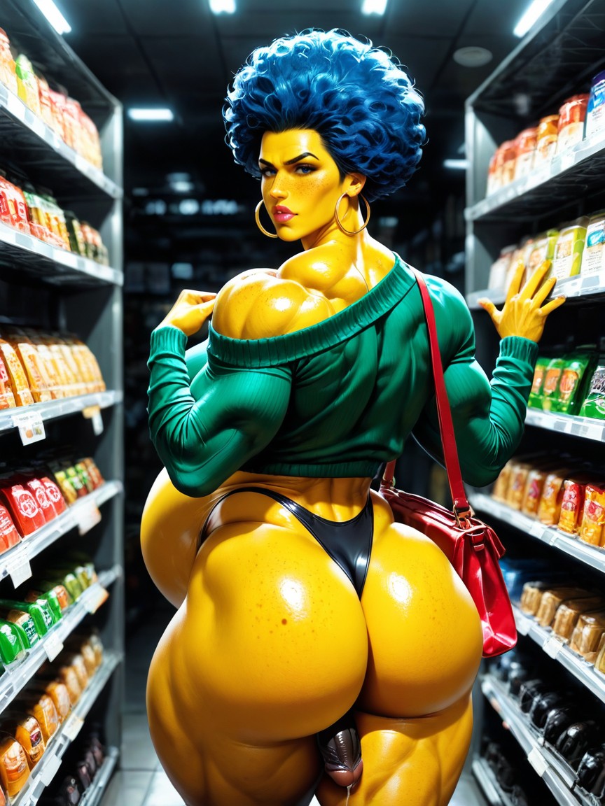 Thick Thighs, Medium, Extremely Large Ass AI Gay Porn