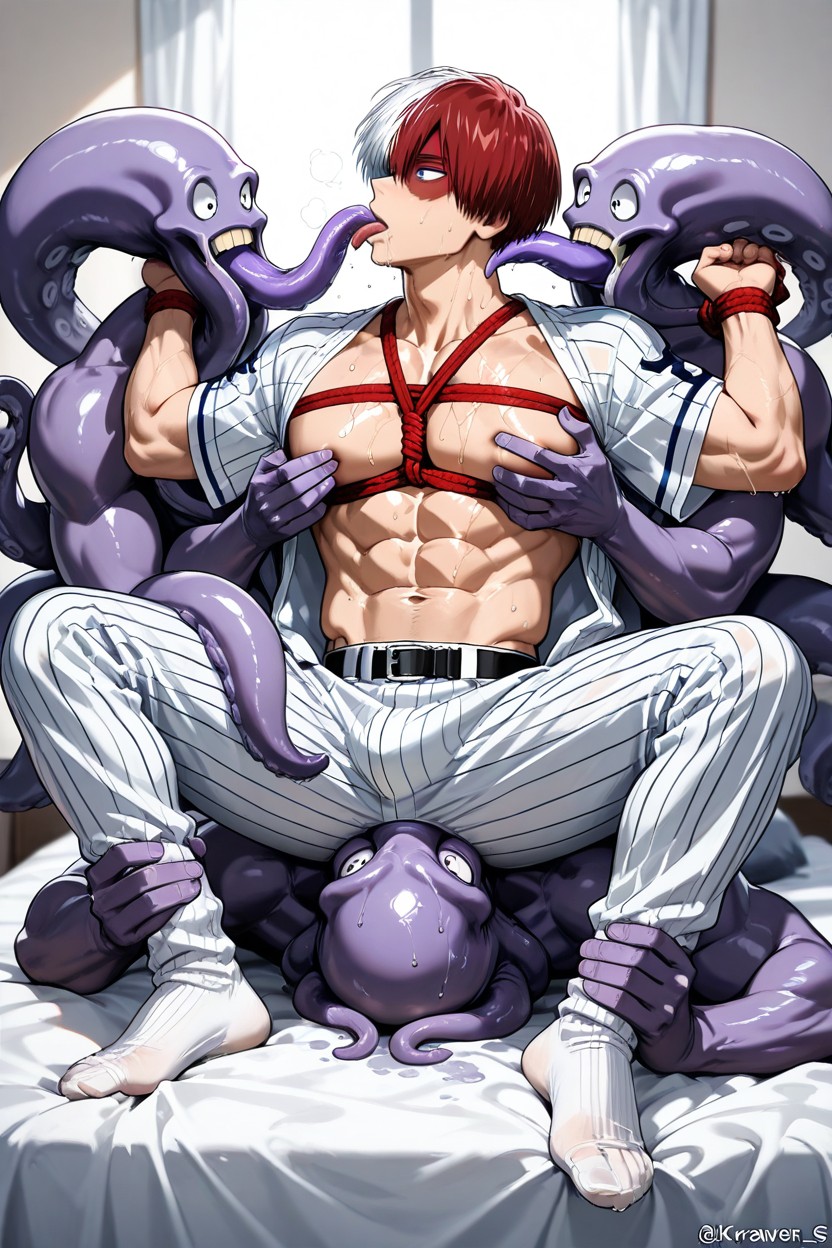 Big Arched Feet, Sucking Cock, Square Pectorals AI Gay Porn