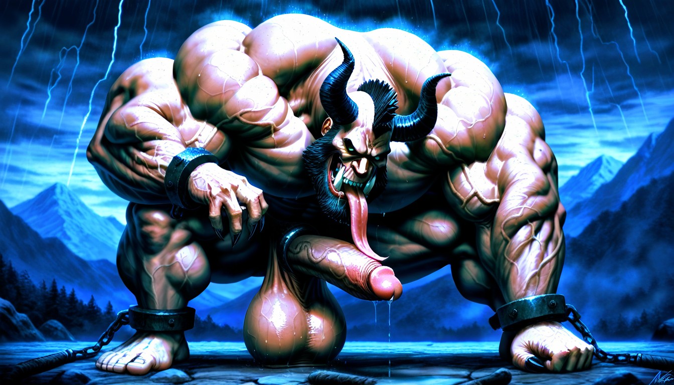Muscle Structure, Bones And Skulls On Floor, 18+ AI Gay Porn