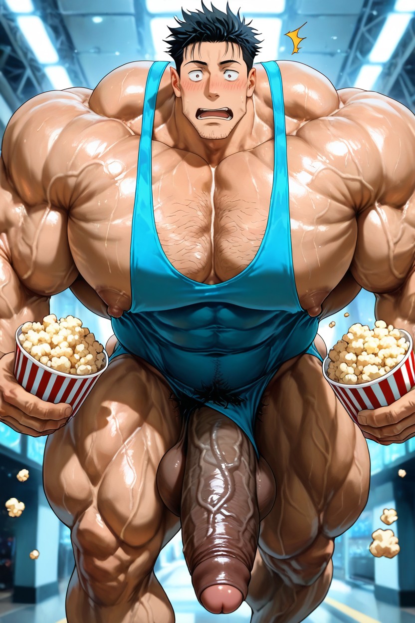 Hyper Chest, Foreskin, Popcorn Falling AI Gay Porn