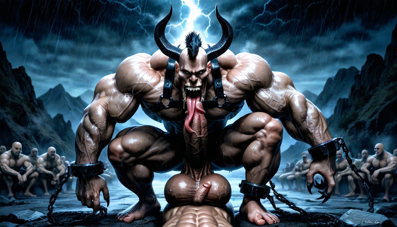 Black Claws On Fingers And Toes, Mighty Warrior, Hyper Calves AI Gay Porn
