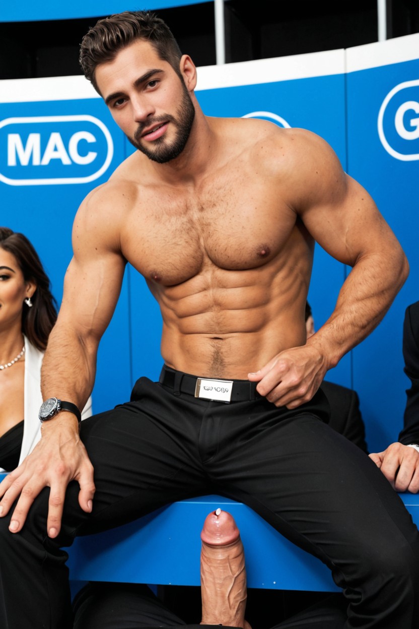 Pov, Latino Man, Crowded AI Gay Porn