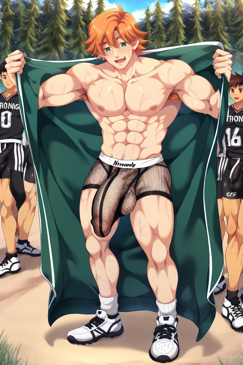 Wearingultra-tight Compression, Thick Thighs, High Contrast Lighting AI Gay Porn