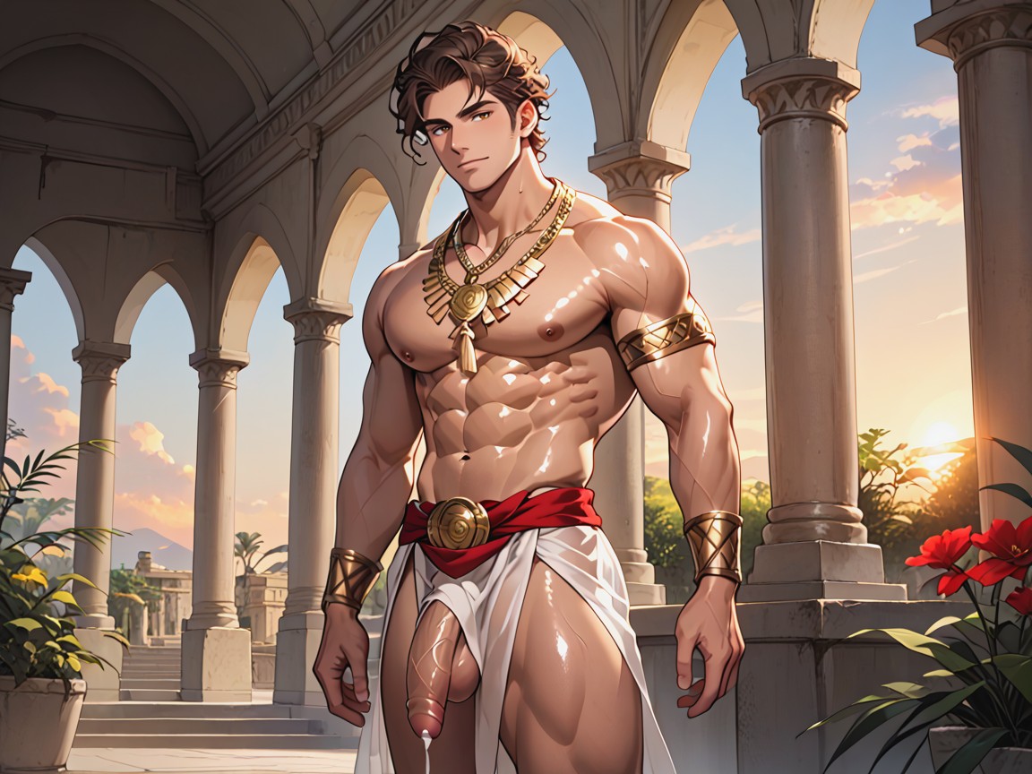 Muscular, Gay Male, Perfect Anatomic Body AI Gay Porn
