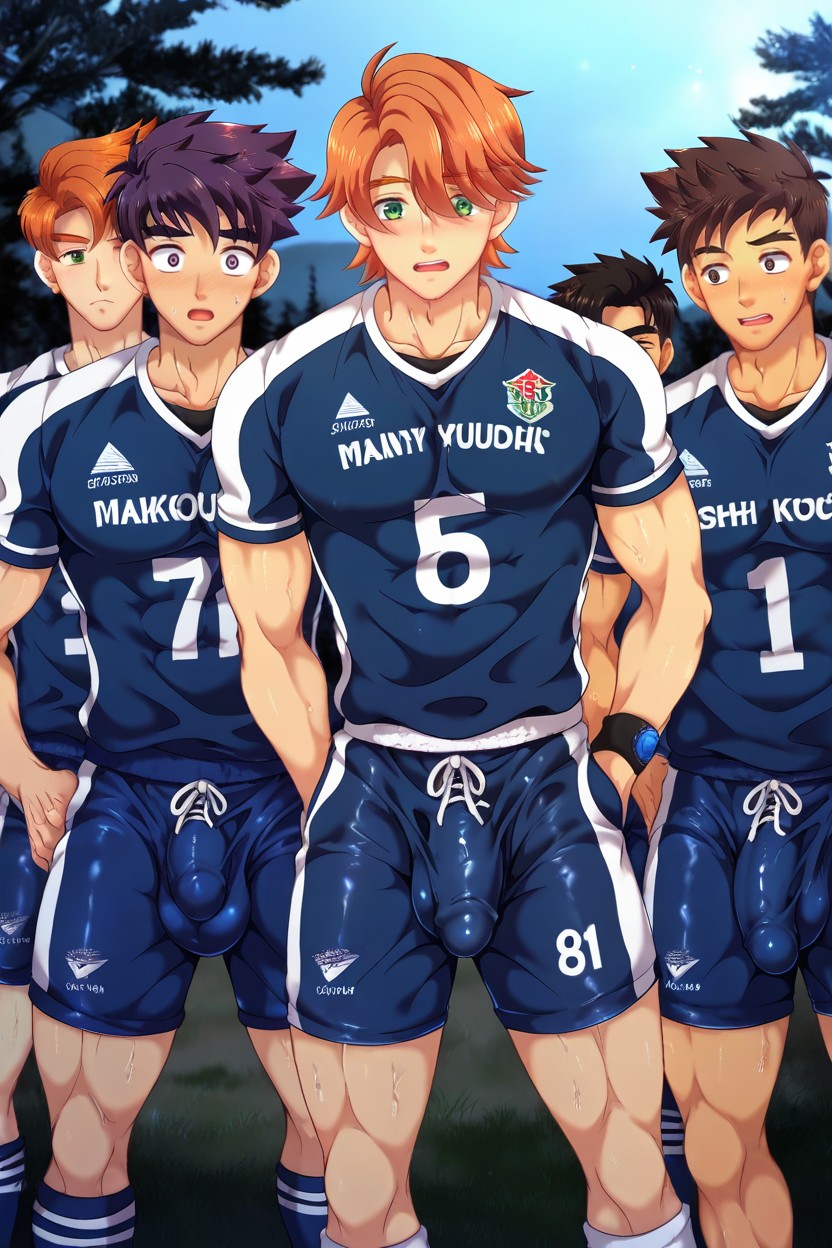 Men, Football Sportswear, Throng Underwear AI Gay Porn