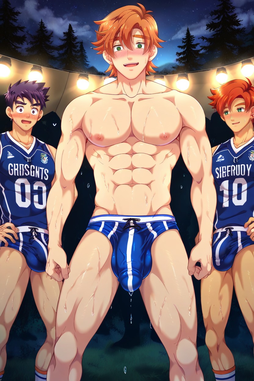 Mikkoukun Art Style, Sweaty, Visible Outline AI Gay Porn