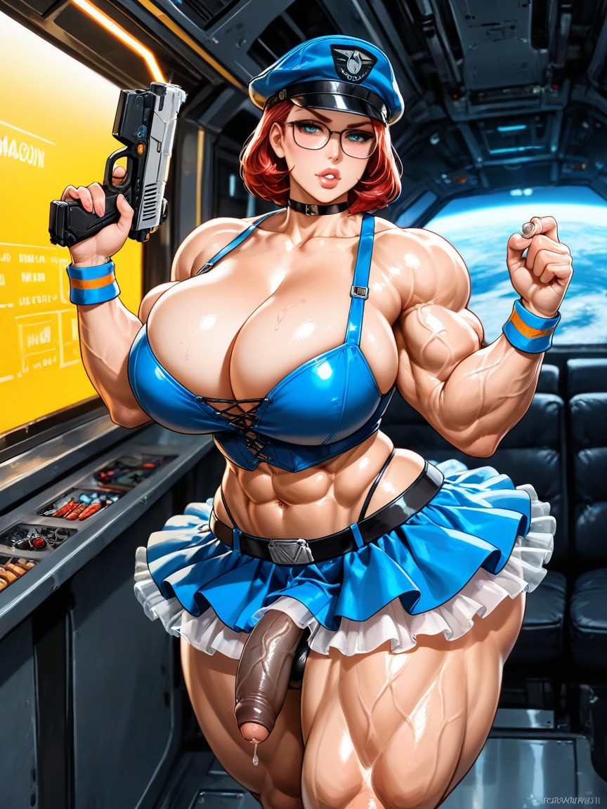 Glasses, Muscular, Abs AI Gay Porn