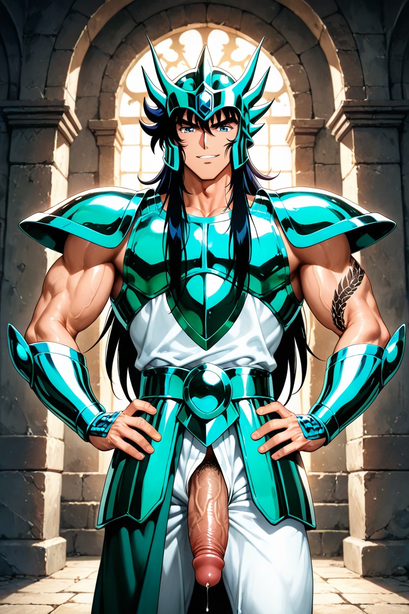 Naked, Calm, Dragon Shiryu AI Gay Porn
