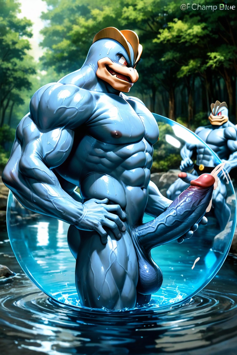 River, Hyper Girth, Machamp Only AI Gay Porn