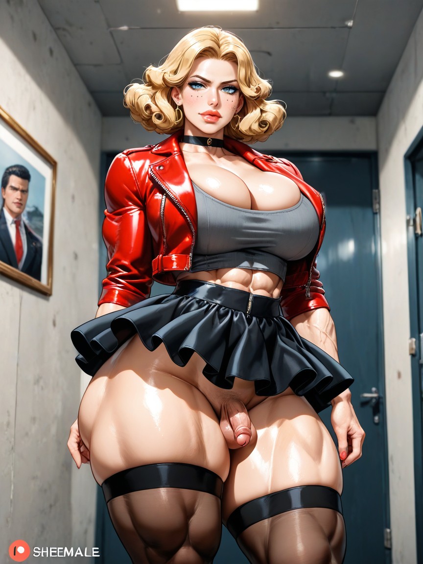 Stockings, No Panties, Small AI Gay Porn