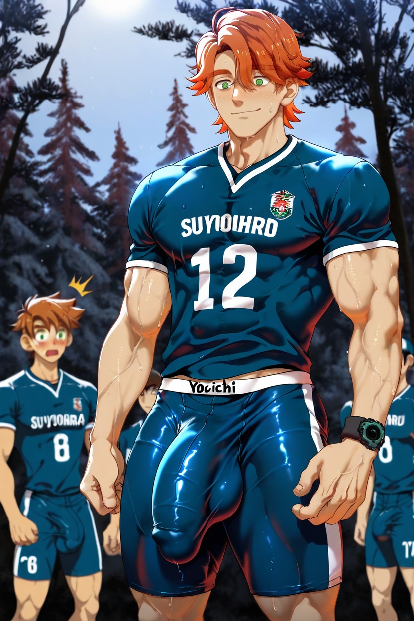 Wamudraws Style, Men, Tight Spandex AI Gay Porn