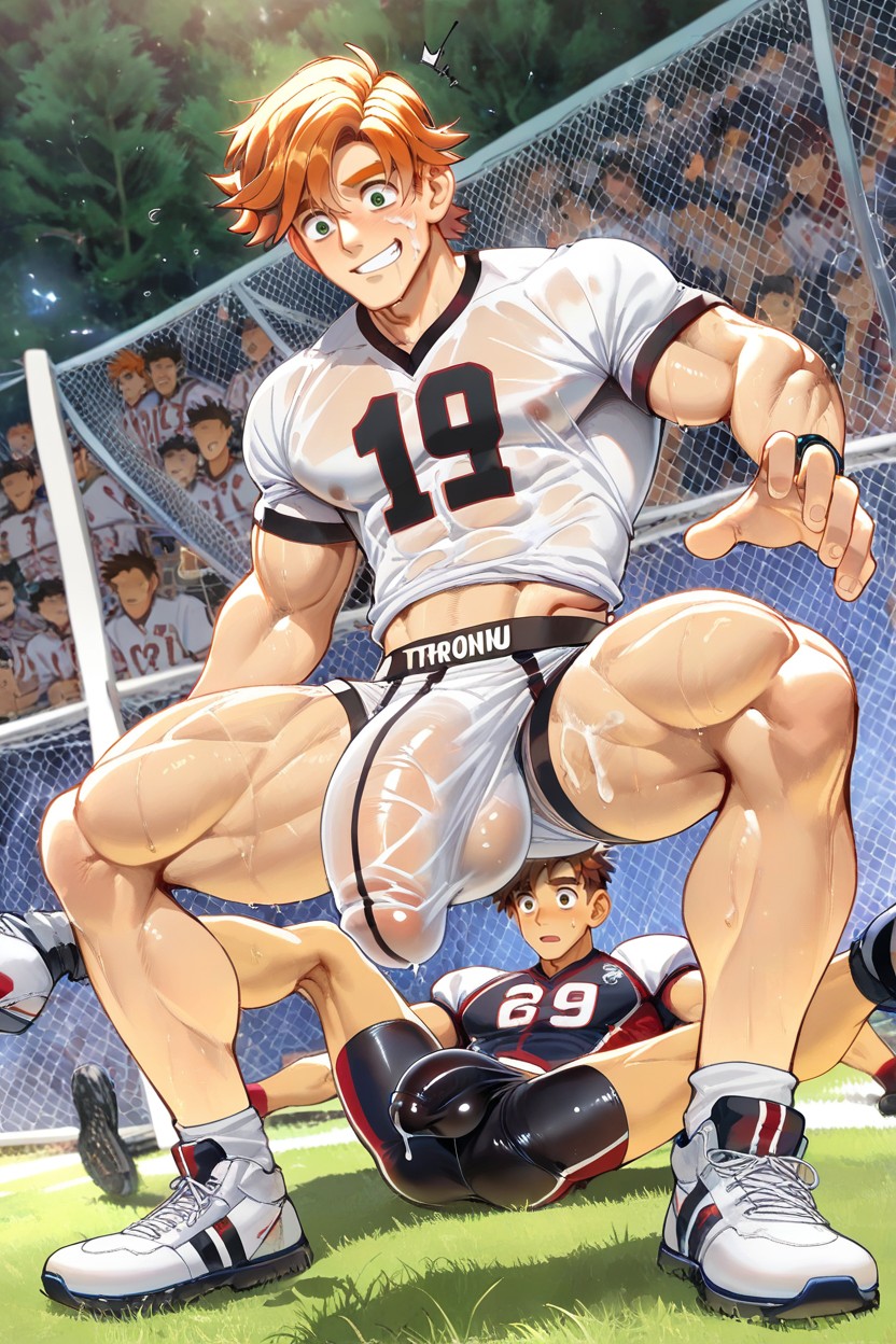 Penis Shaped Bulge, K, Football Sportswear AI Gay Porn