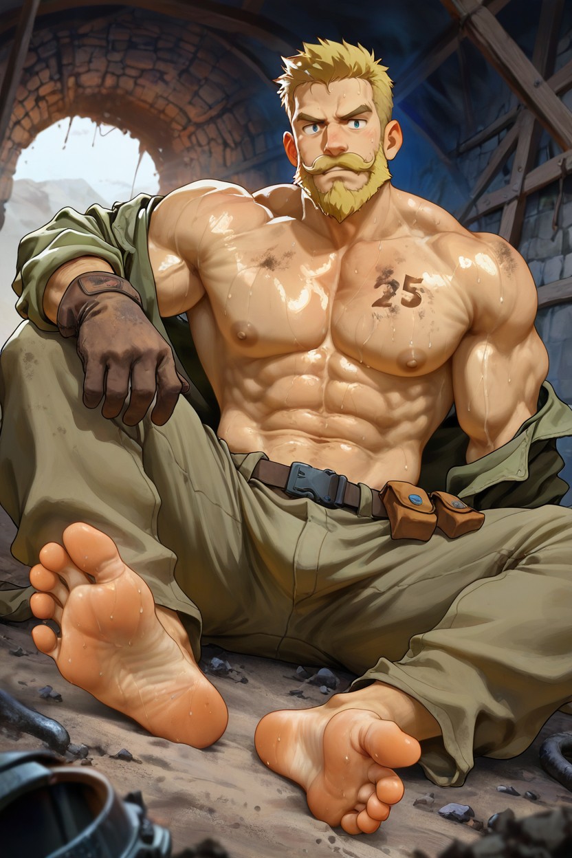 Beitemian, Huge Giant Oversized Feet, Big Feet AI Gay Porn