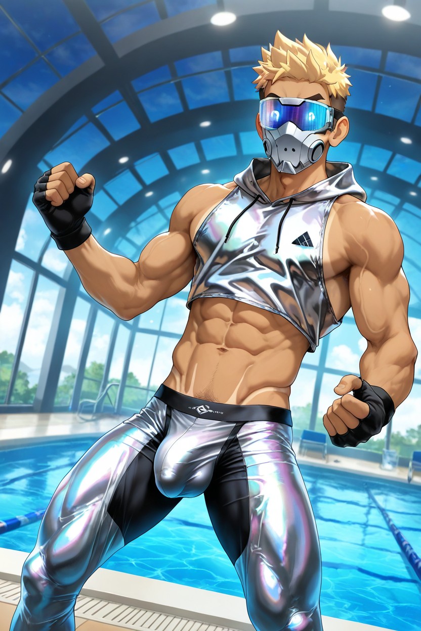 Tanned Skin, Massive, 25+ AI Gay Porn