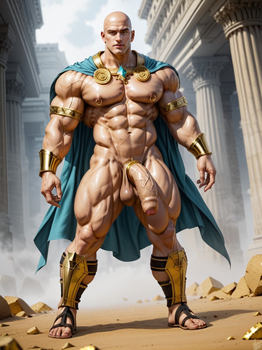25+, Toga, Gold Metal Skin AI Gay Porn