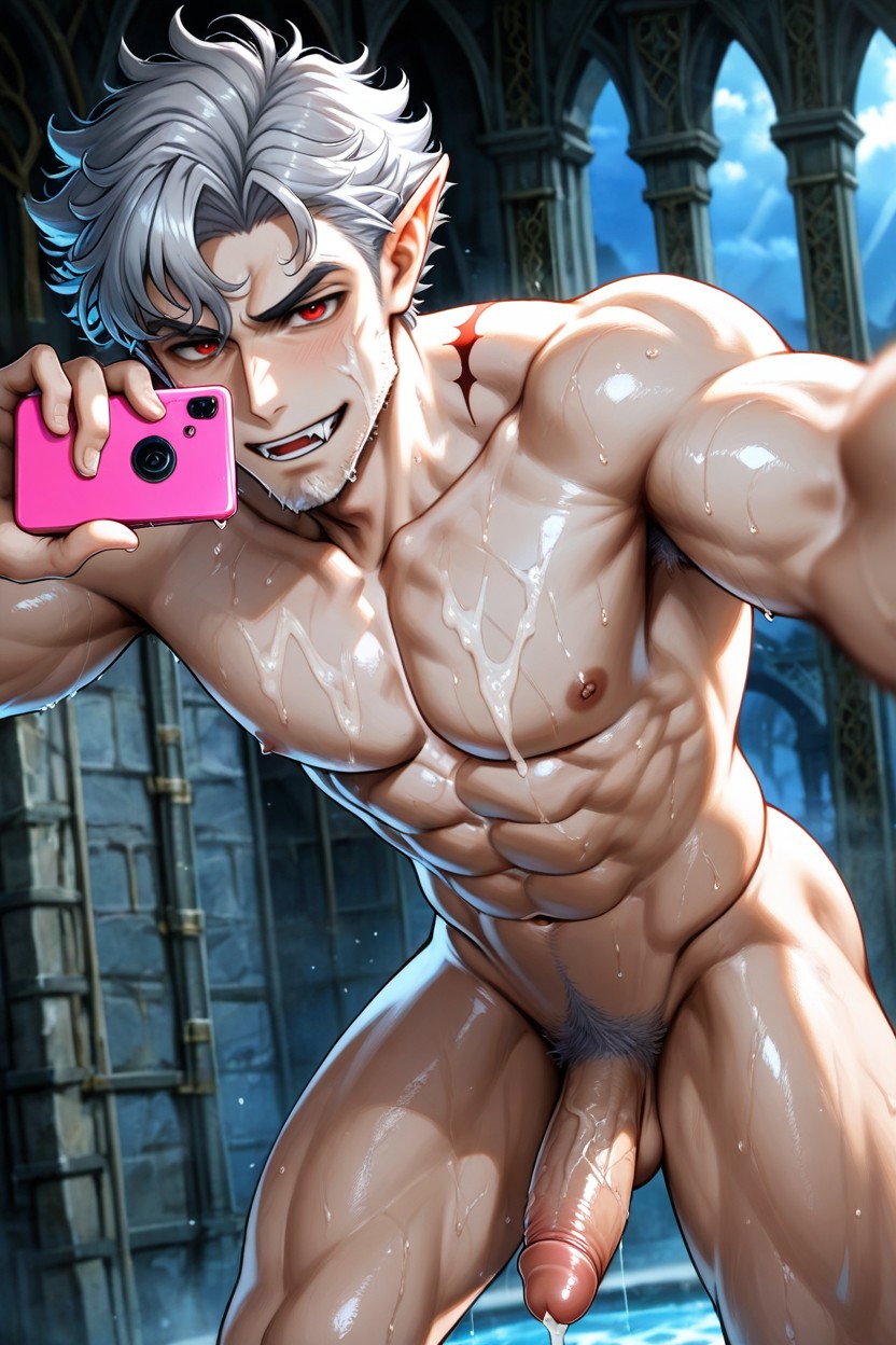 Clear Lines, Red Eyes, Naked AI Gay Porn