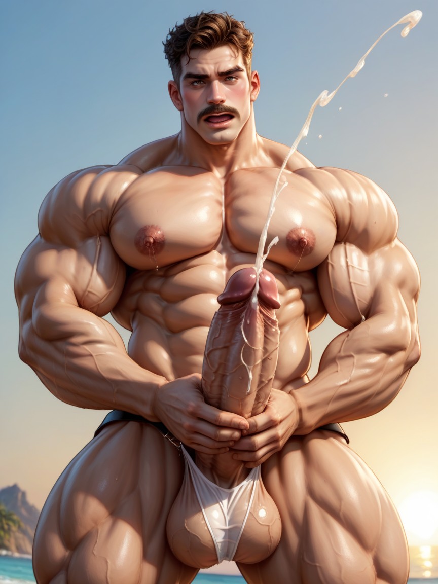 Thong Down His Legs, Hyper Realistic, Hdr AI Gay Porn