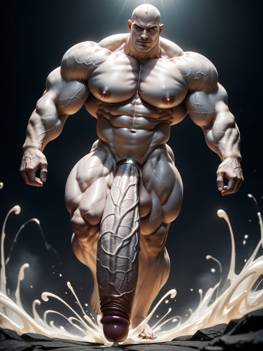 Oversized Heavy Round Defined Bulging Square Veiny Masculine Man Pecs, Award Winning Photography, Octane Render AI Gay Porn